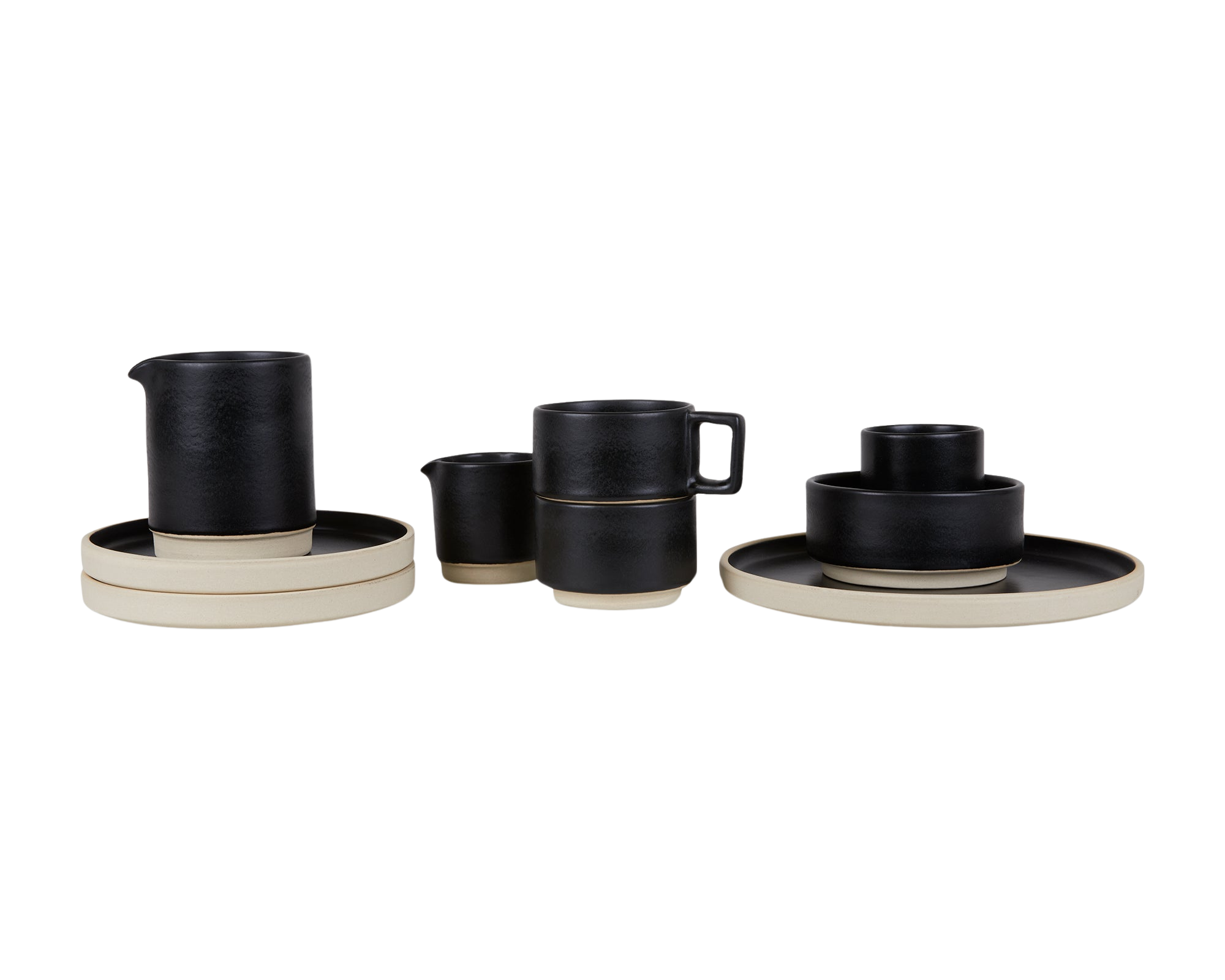 FRAMA - Otto Ceramic Plate Set of Two | Black | Large Frama