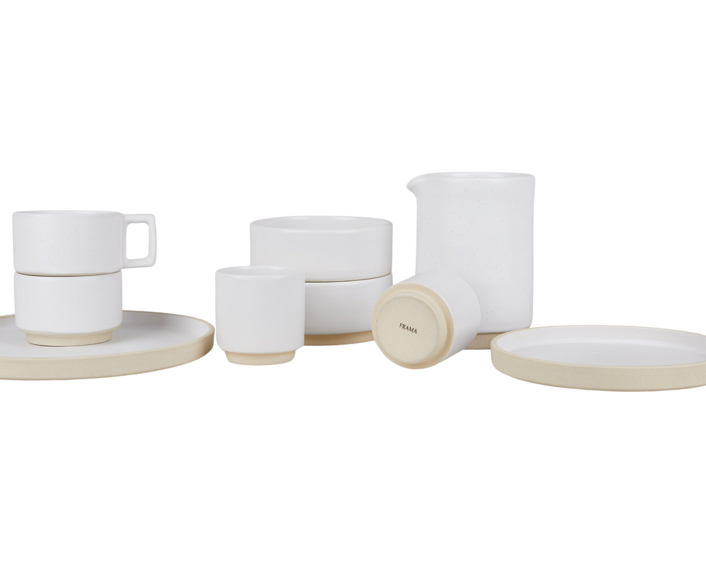 FRAMA - Otto Ceramic Plate Set of Two | White | Small Frama