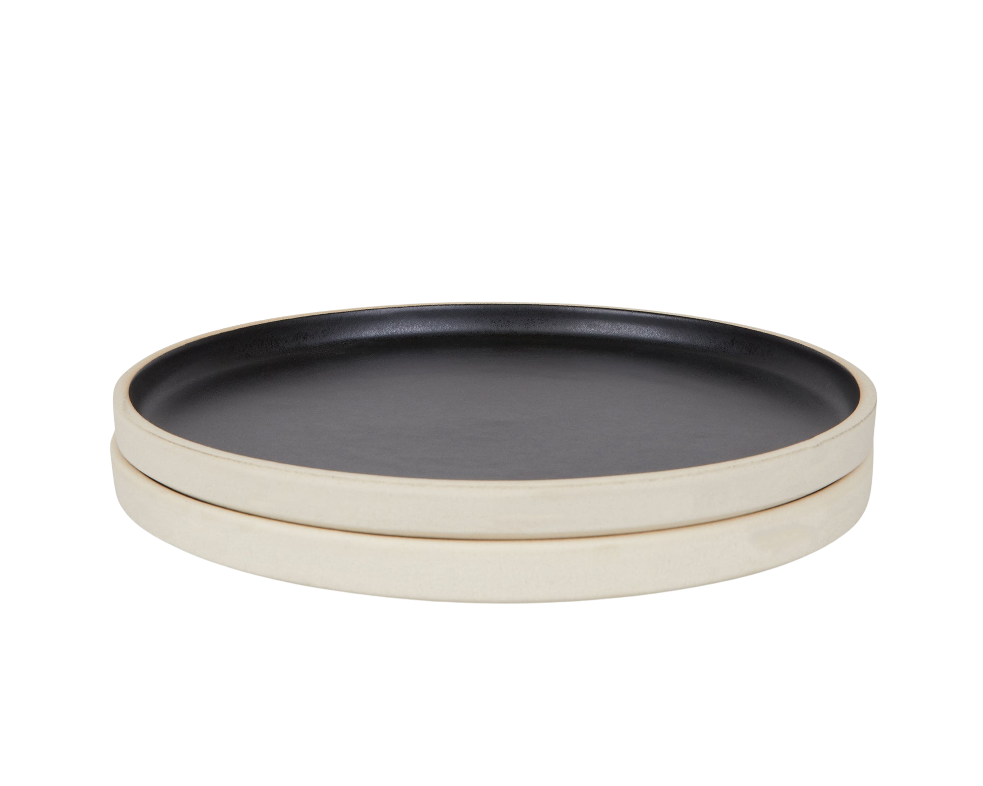 FRAMA - Otto Ceramic Plate Set of Two | Black | Large Frama