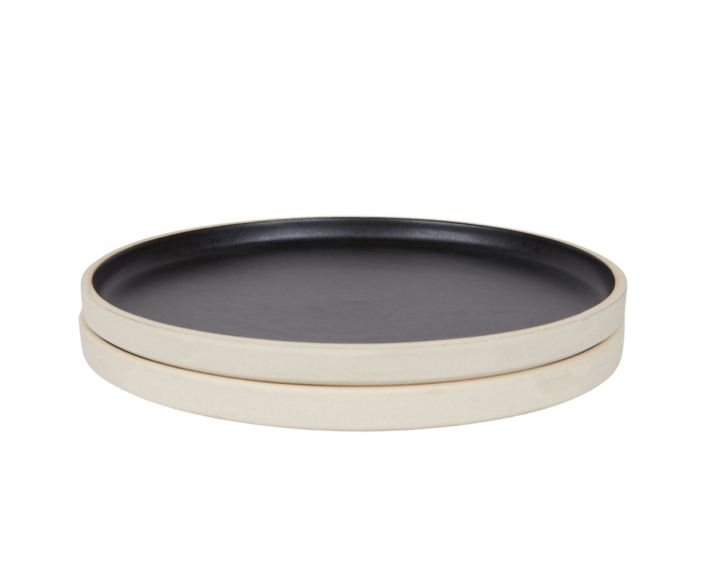 FRAMA - Otto Ceramic Plate Set of Two | Black | Large Frama