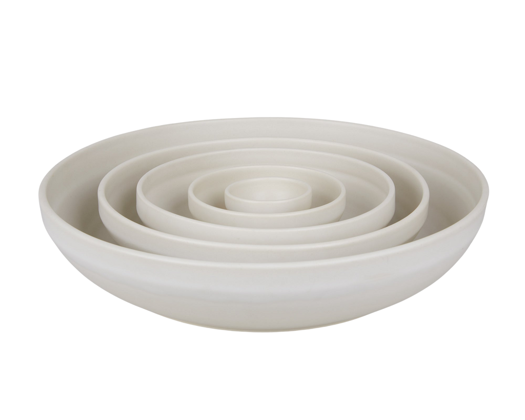 FRAMA - Otto Ceramic Shallow Bowl | Natural | Large Frama