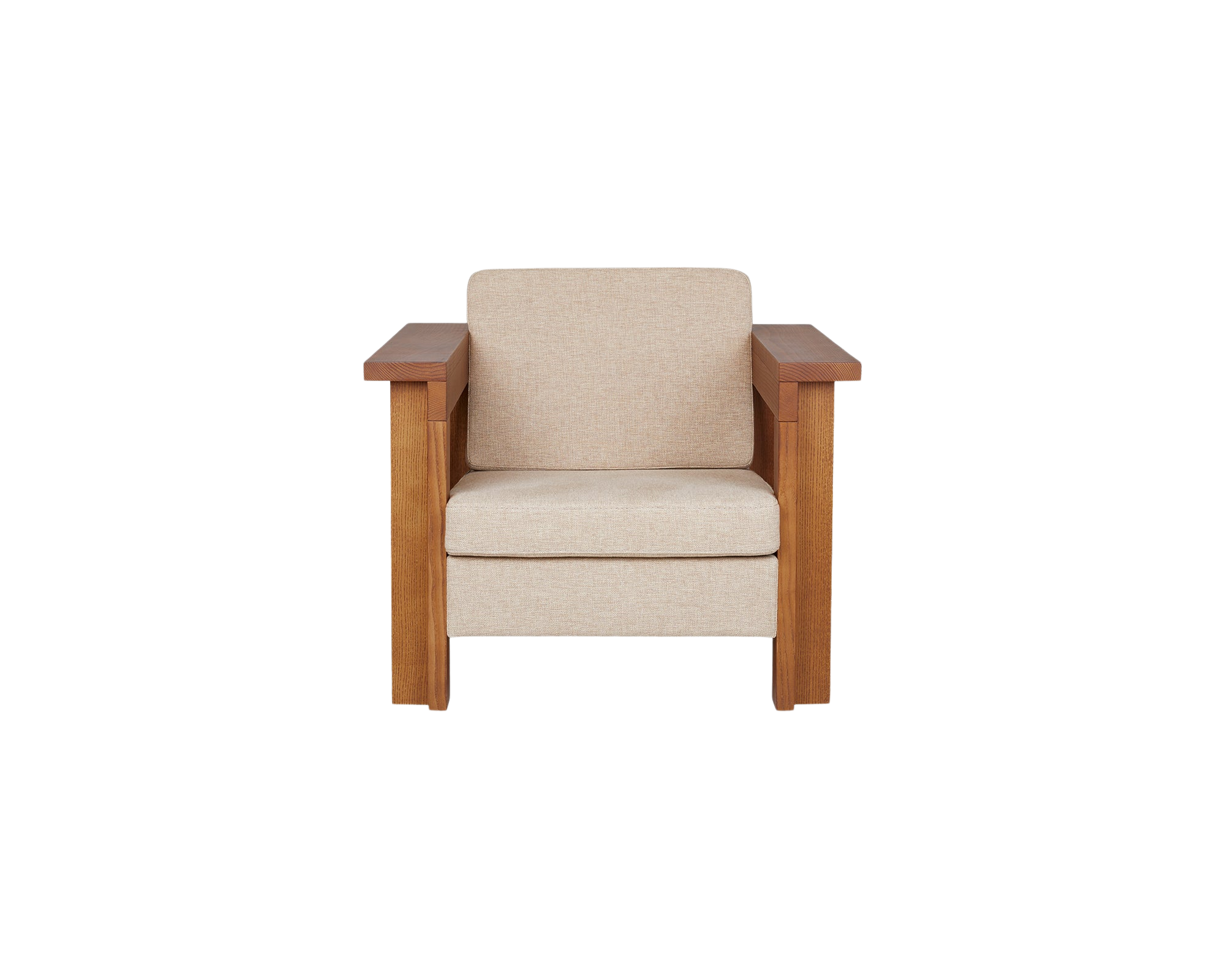 FRAMA - Symmetry Lounge Chair | Ash Wood / Oat Fabric FRAMA