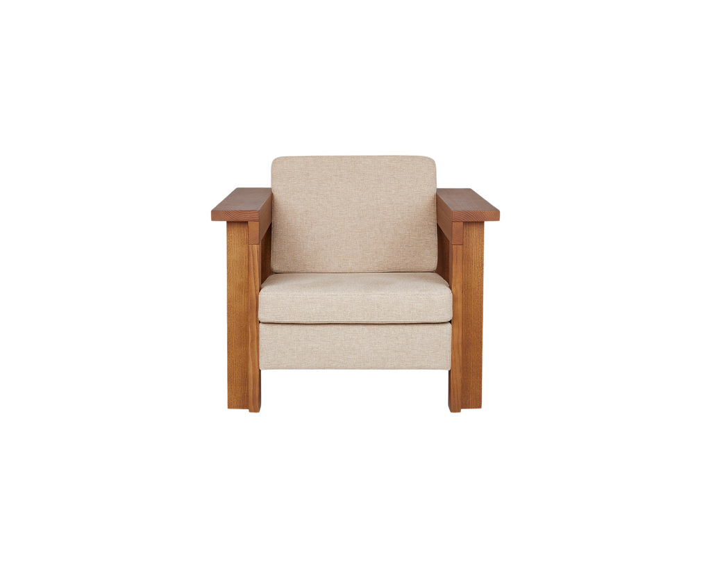 FRAMA - Symmetry Lounge Chair | Ash Wood / Oat Fabric FRAMA