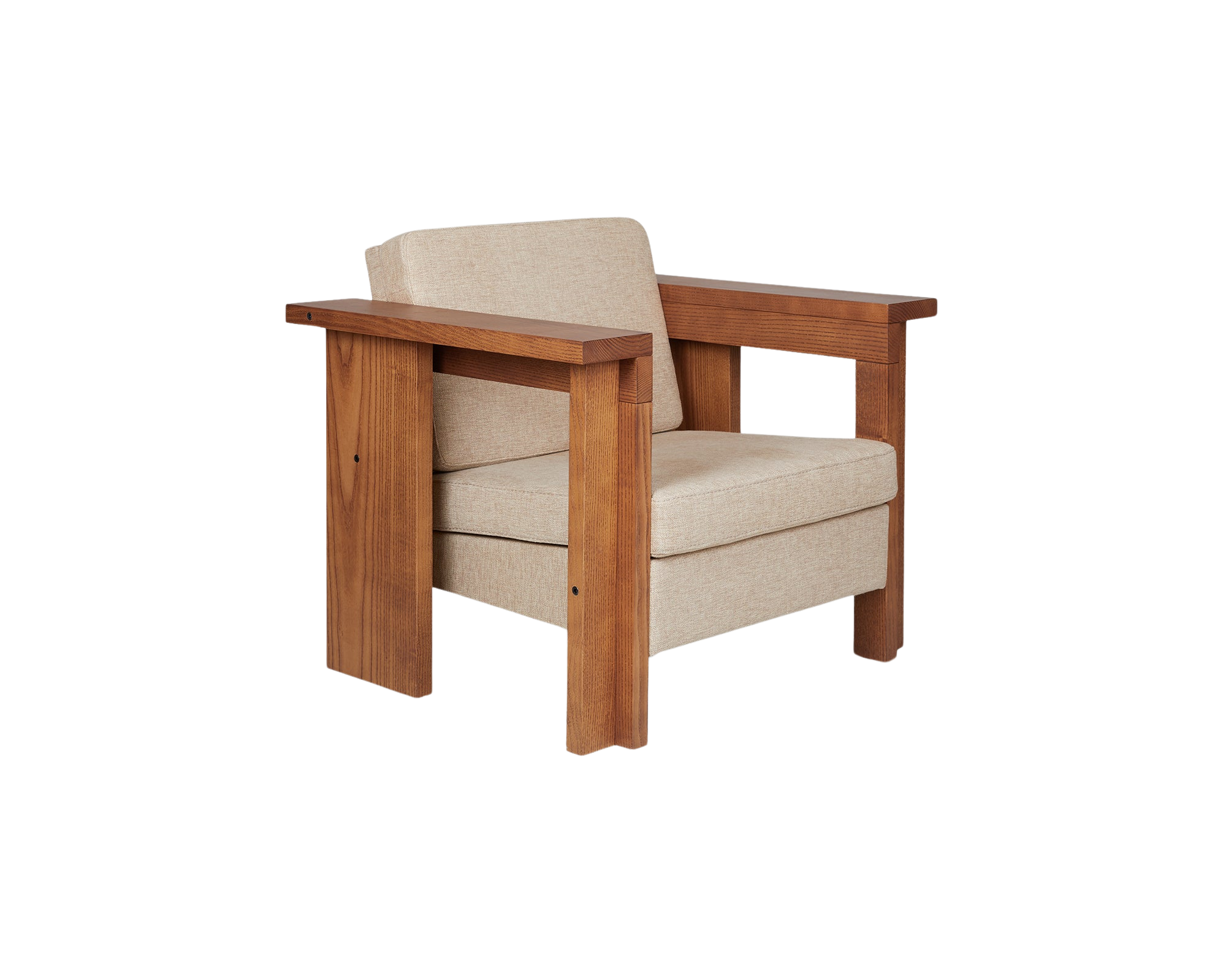FRAMA - Symmetry Lounge Chair | Ash Wood / Oat Fabric
