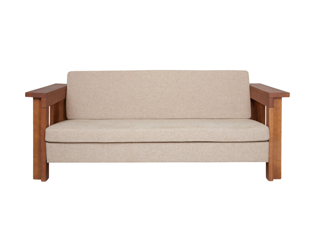 FRAMA - Symmetry Couch | Ash Wood / Oat Fabric