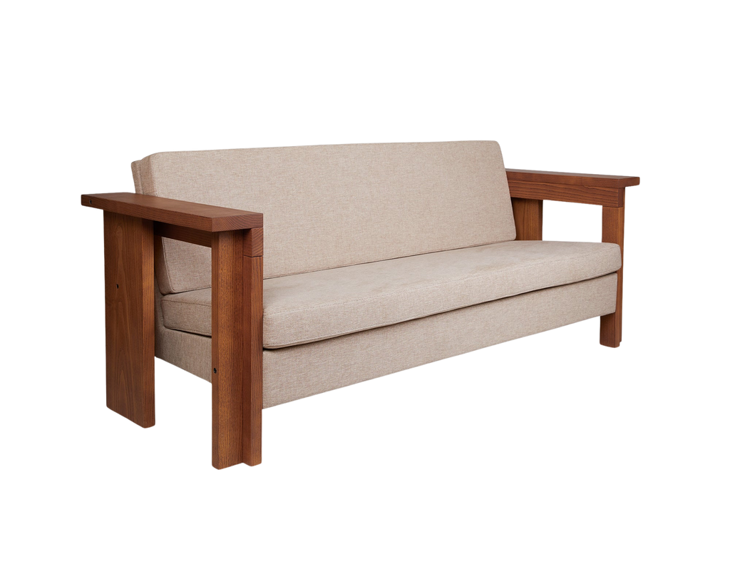 FRAMA - Symmetry Couch | Ash Wood / Oat Fabric