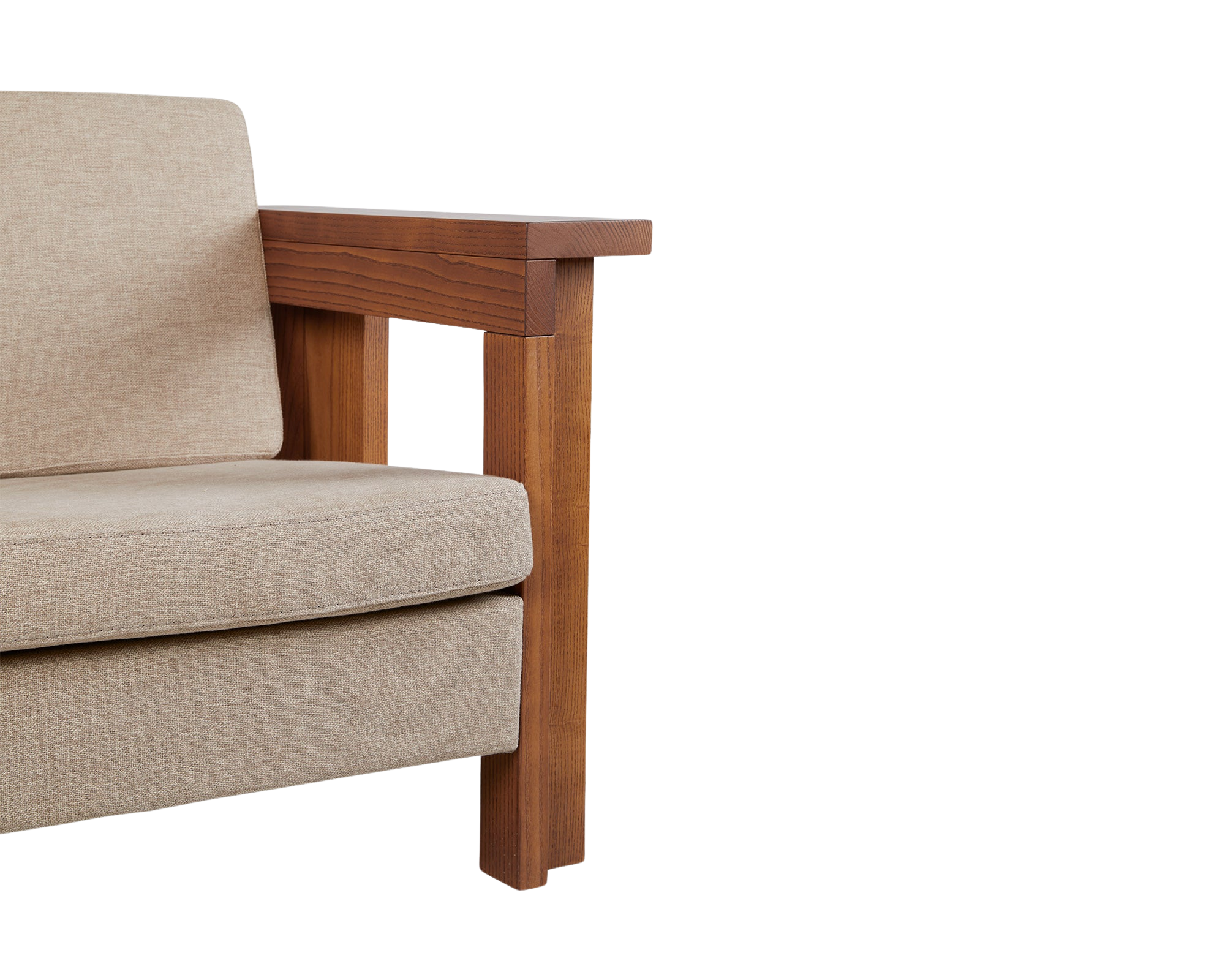 FRAMA - Symmetry Couch | Ash Wood / Oat Fabric