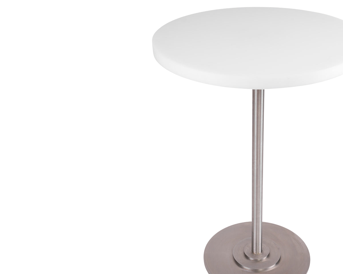 FRAMA - Table 57 | White / Stainless Steel | Ø55