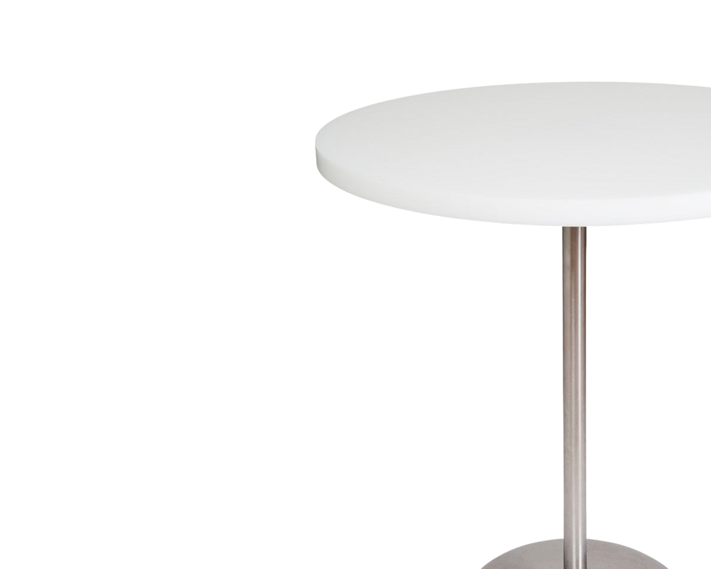 FRAMA - Table 57 | White / Stainless Steel | Ø70