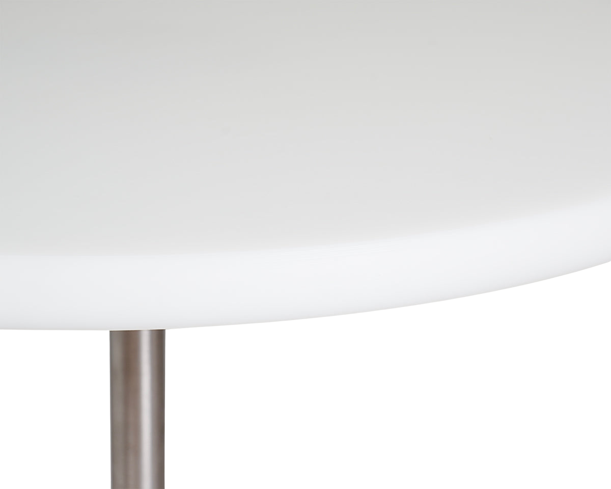 FRAMA - Table 57 | White / Stainless Steel | Ø70