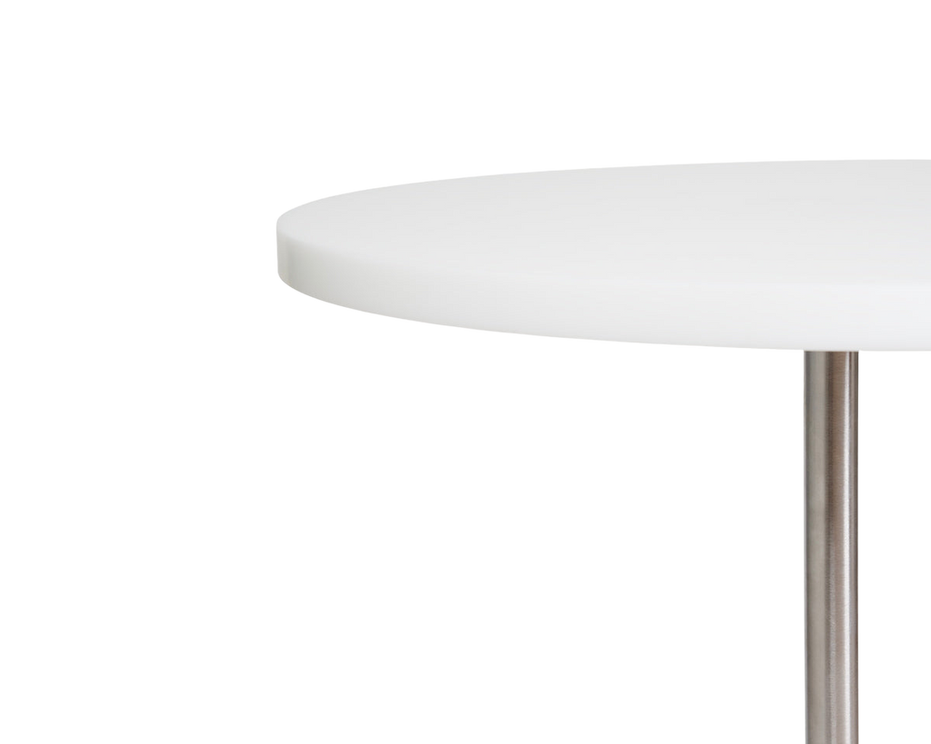FRAMA - Table 57 | White / Stainless Steel | Ø70