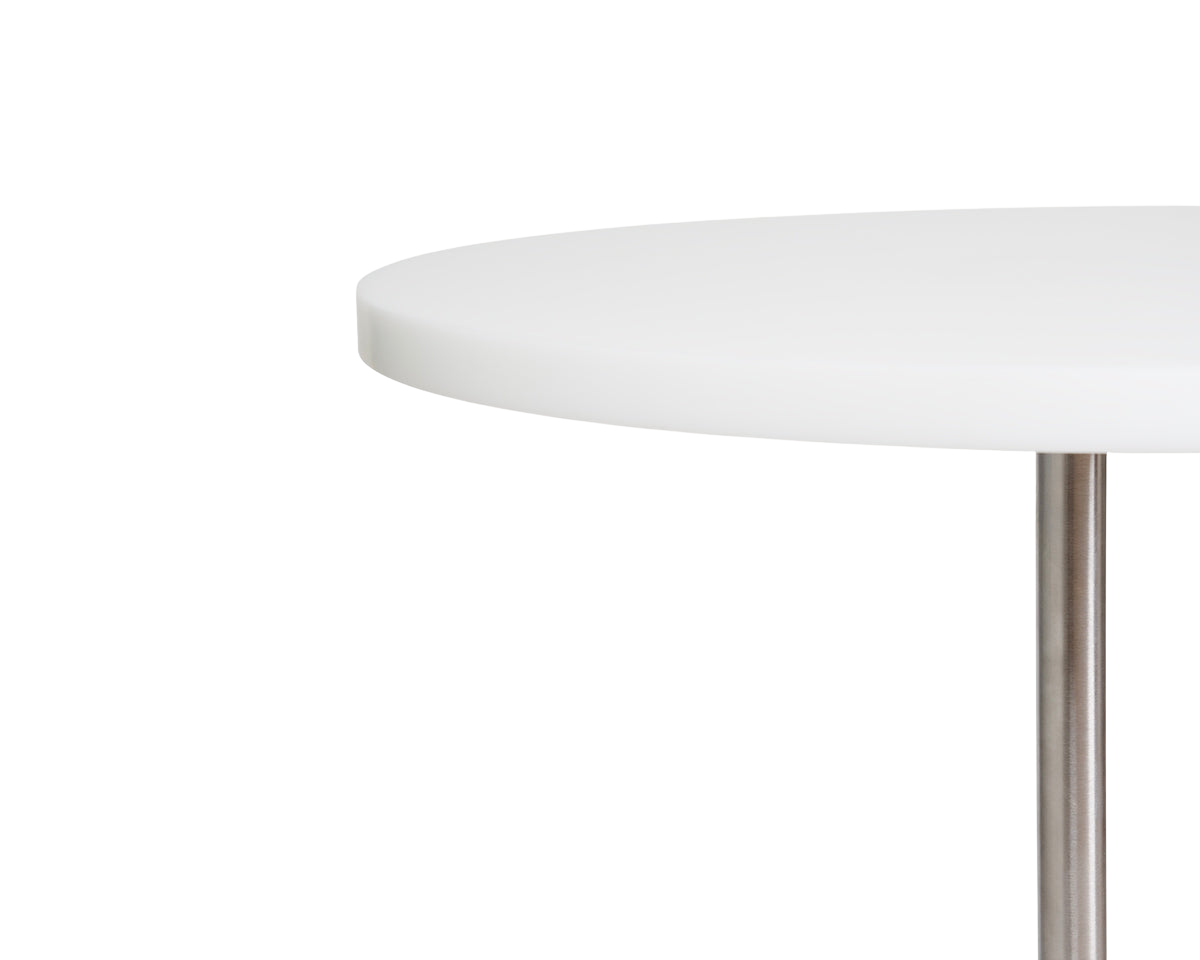 FRAMA - Table 57 | White / Stainless Steel | Ø70