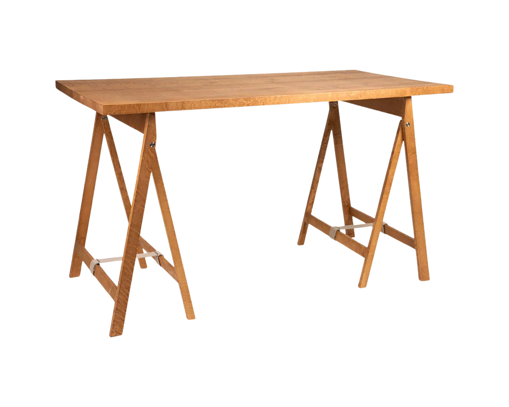 FRAMA - Folding Flat Trestle Table | Warm Brown Birch