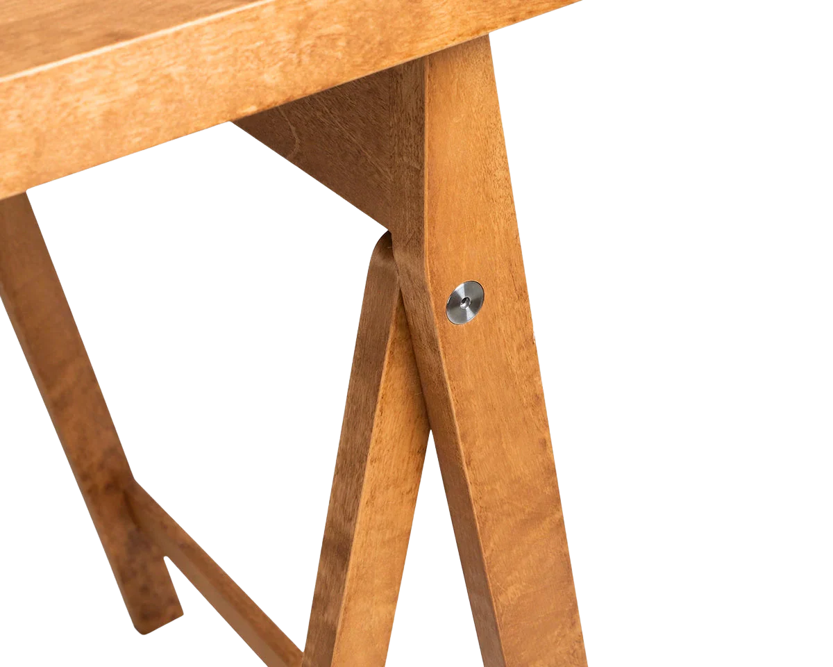 FRAMA - Folding Flat Trestle Table | Warm Brown Birch