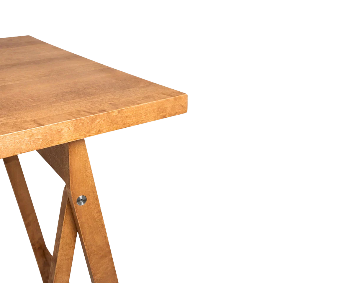 FRAMA - Folding Flat Trestle Table | Warm Brown Birch