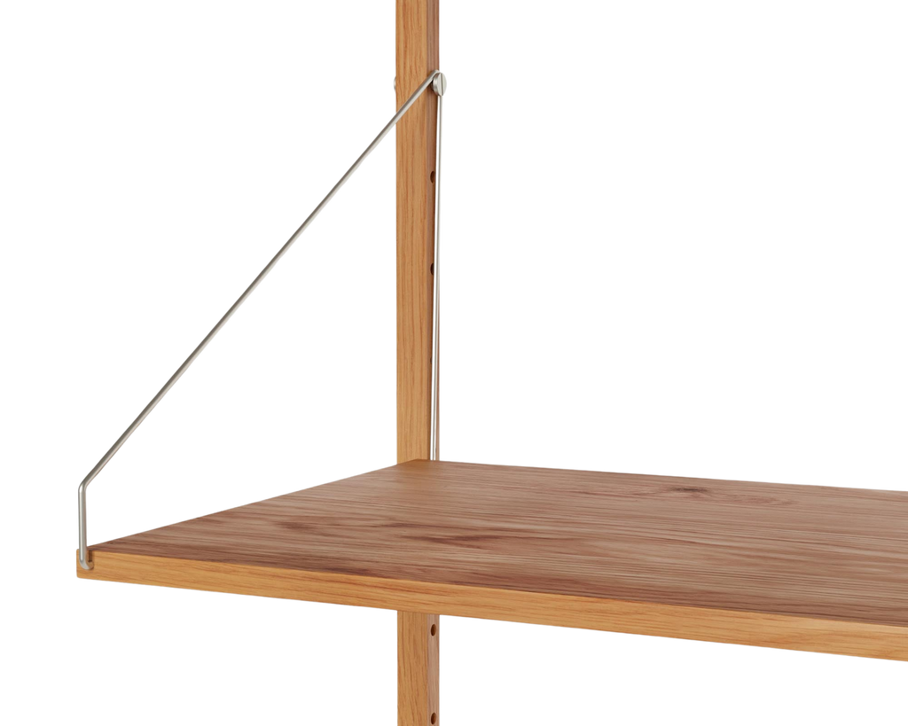 FRAMA - Shelf Library Add-on Desk Section | Natural Oak | H114.8 / W80 FRAMA