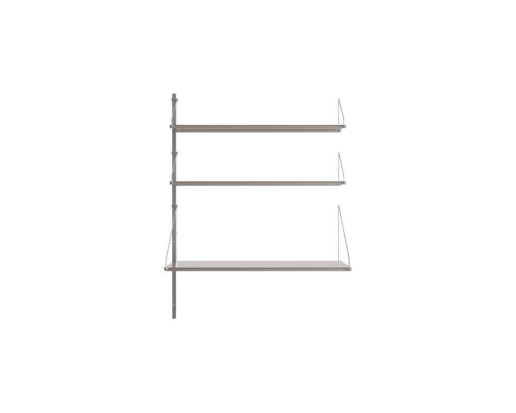 FRAMA - Shelf Library Add-on Desk Section | Stainless Steel | H108.4 / W80 FRAMA