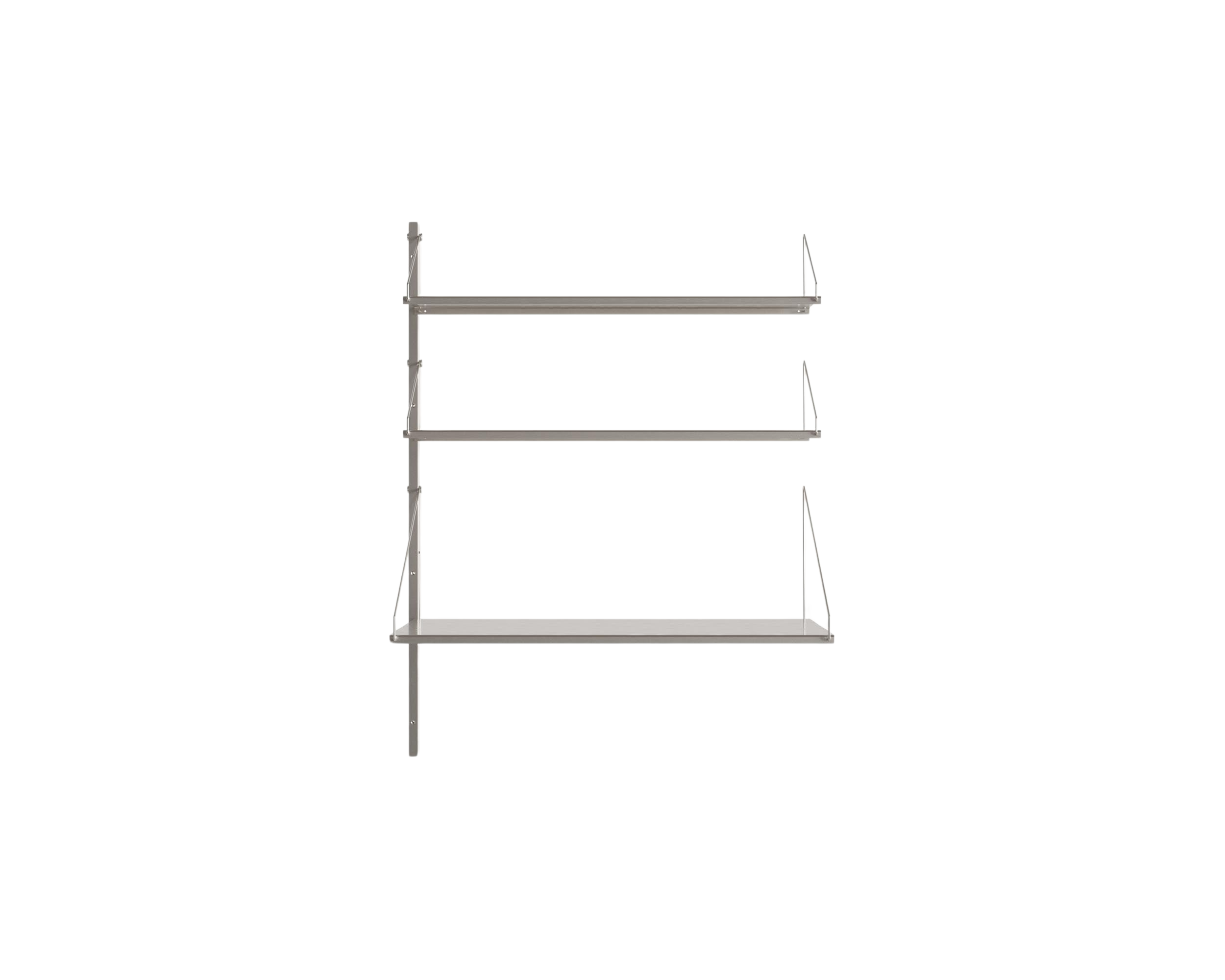 FRAMA - Shelf Library Add-on Desk Section | Stainless Steel | H108.4 / W80