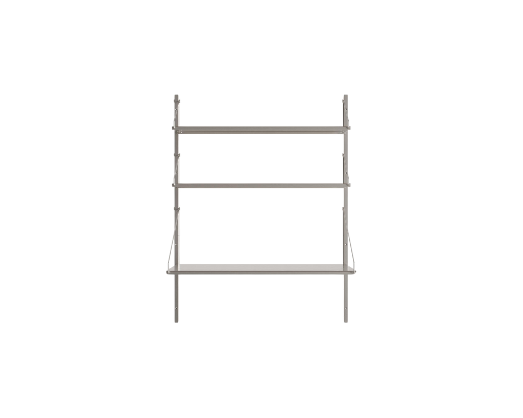 FRAMA - Shelf Library Desk Section | Stainless Steel | H108.4 / W80