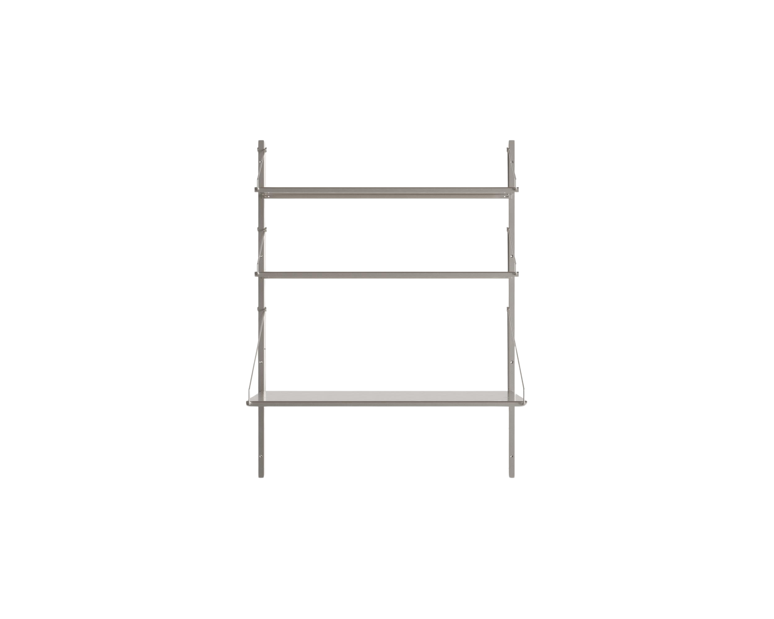 FRAMA - Shelf Library Desk Section | Stainless Steel | H108.4 / W80