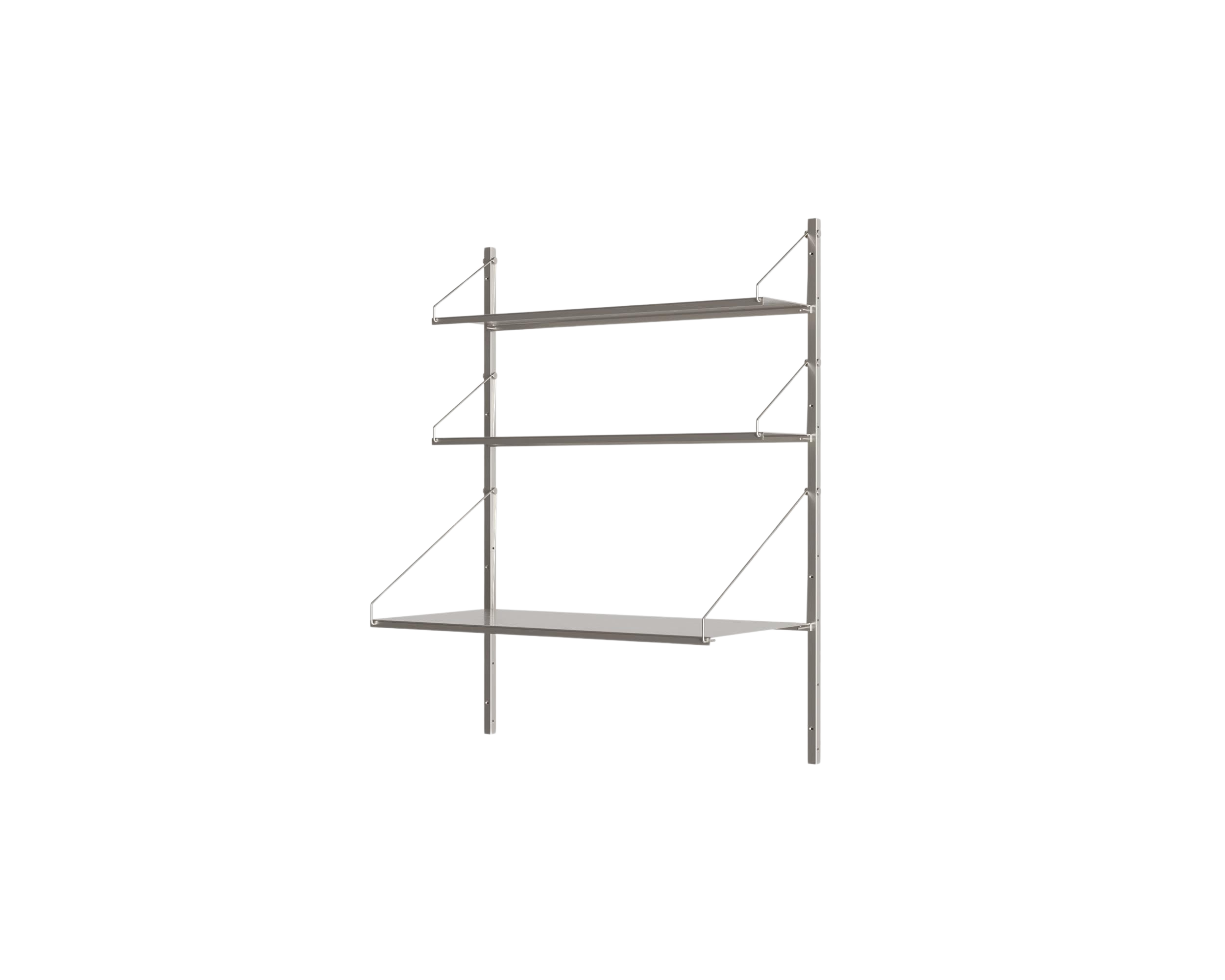 FRAMA - Shelf Library Desk Section | Stainless Steel | H108.4 / W80
