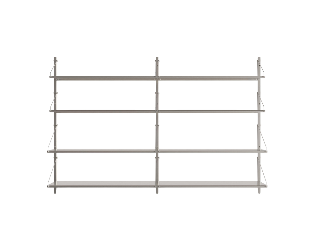 FRAMA - Shelf Library Double Section | Stainless Steel | H108.4 / W80 FRAMA