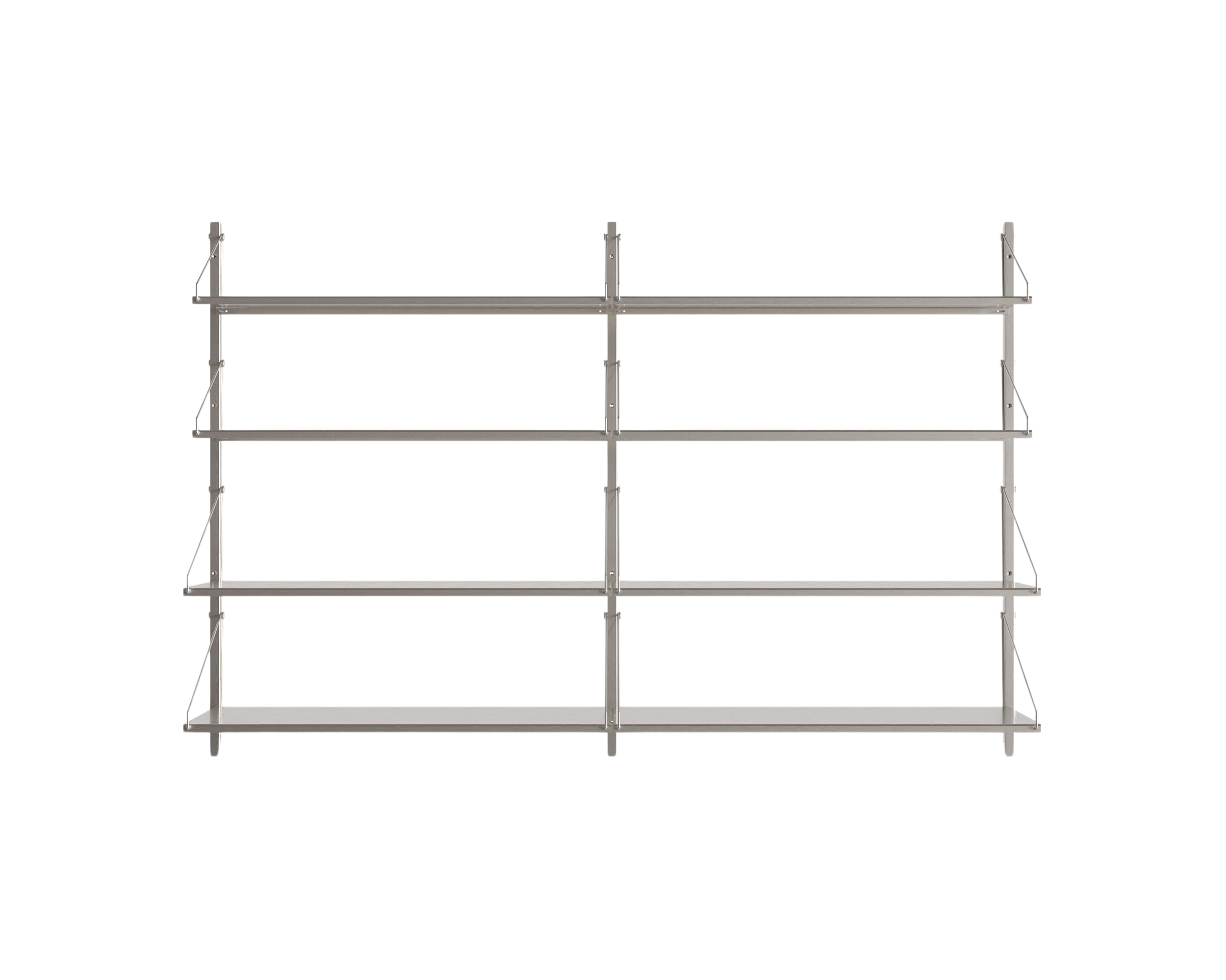 FRAMA - Shelf Library Double Section | Stainless Steel | H108.4 / W80