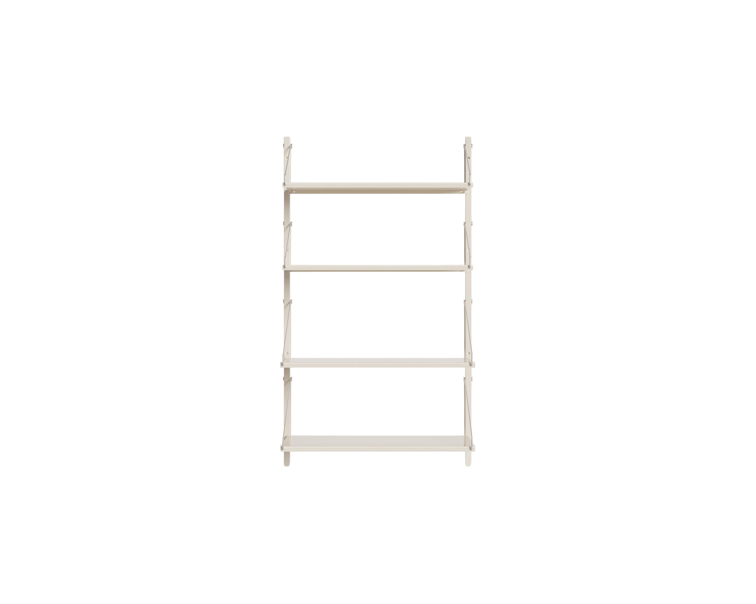 FRAMA - Shelf Library Single Section | Warm White Steel | H108.4 / W60 FRAMA