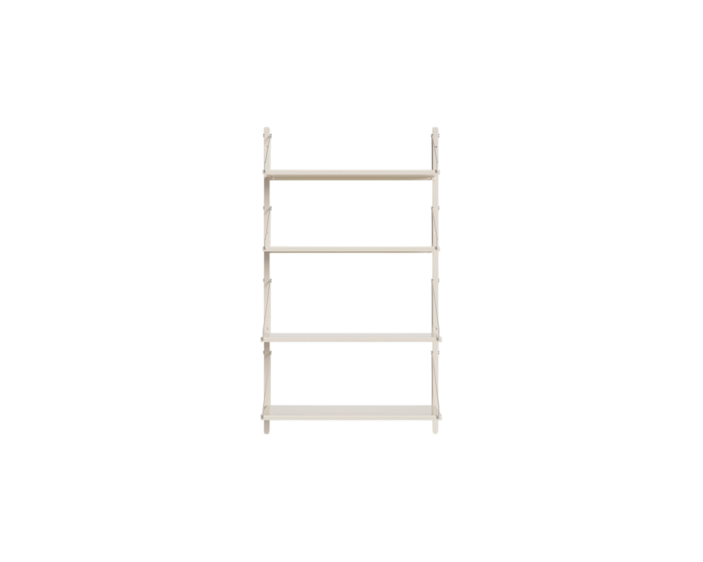 FRAMA - Shelf Library Single Section | Warm White Steel | H108.4 / W60 FRAMA