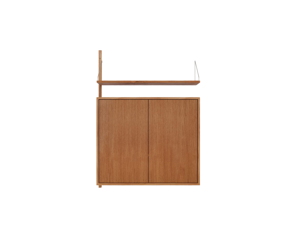 FRAMA - Shelf Library Medium Cabinet Add-on Section | Natural Oak | H114.8 / W80 FRAMA