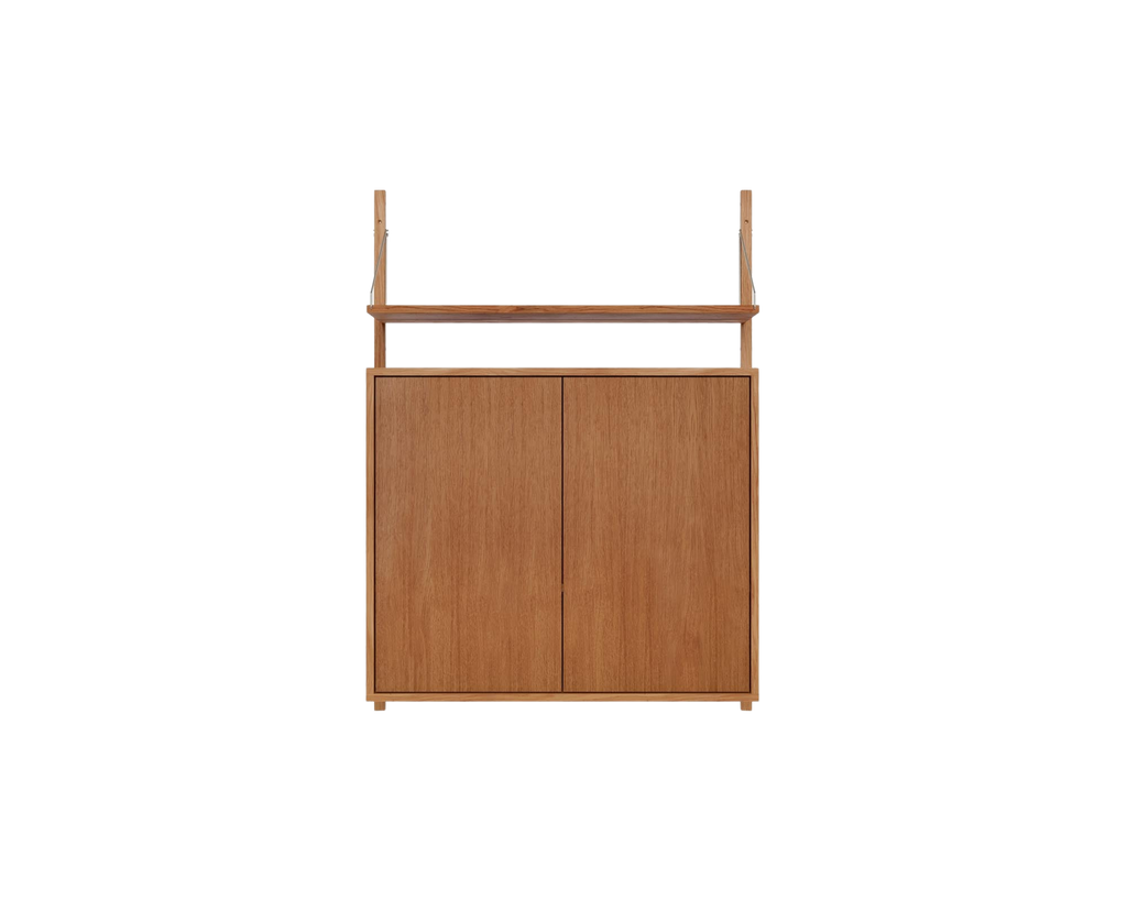 FRAMA - Shelf Library Medium Cabinet Section | Natural Oak | H114.8 / W80