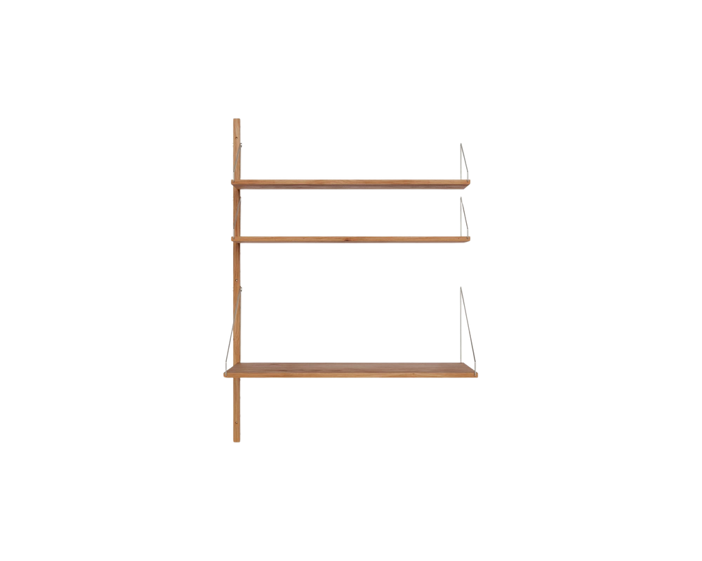 FRAMA - Shelf Library Add-on Desk Section | Natural Oak | H114.8 / W80 FRAMA