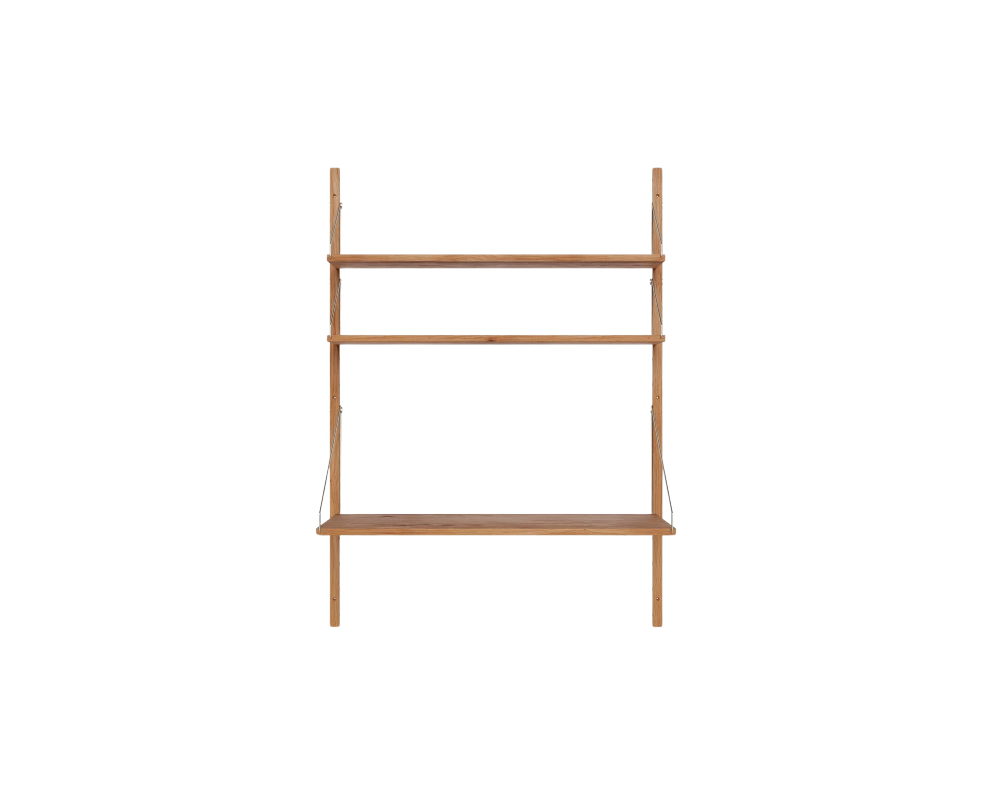 FRAMA - Shelf Library Desk Section | Natural Oak | H114.8 / W80