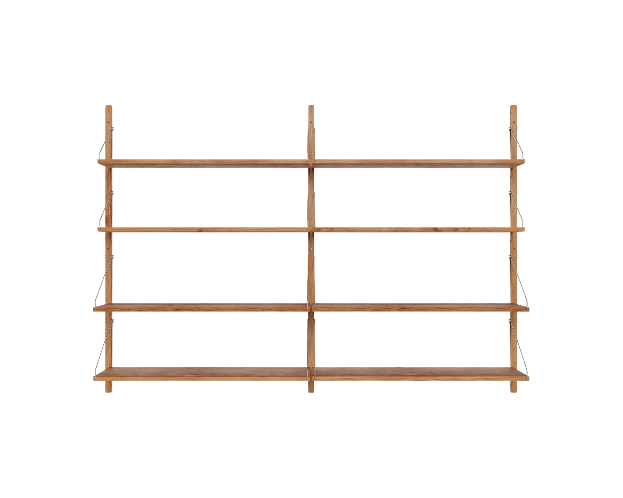 FRAMA - Shelf Library Double Section | Natural Oak | H114.8 / W80