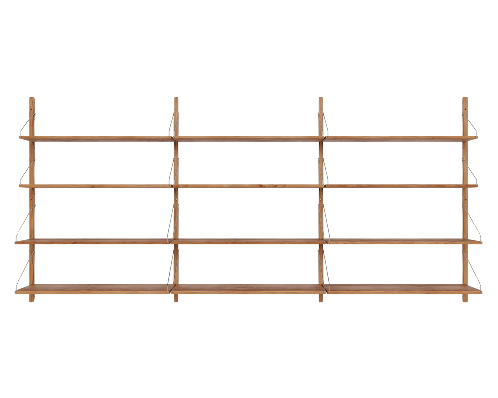 FRAMA - Shelf Library Triple Section | Natural Oak | H114.8 / W80 FRAMA