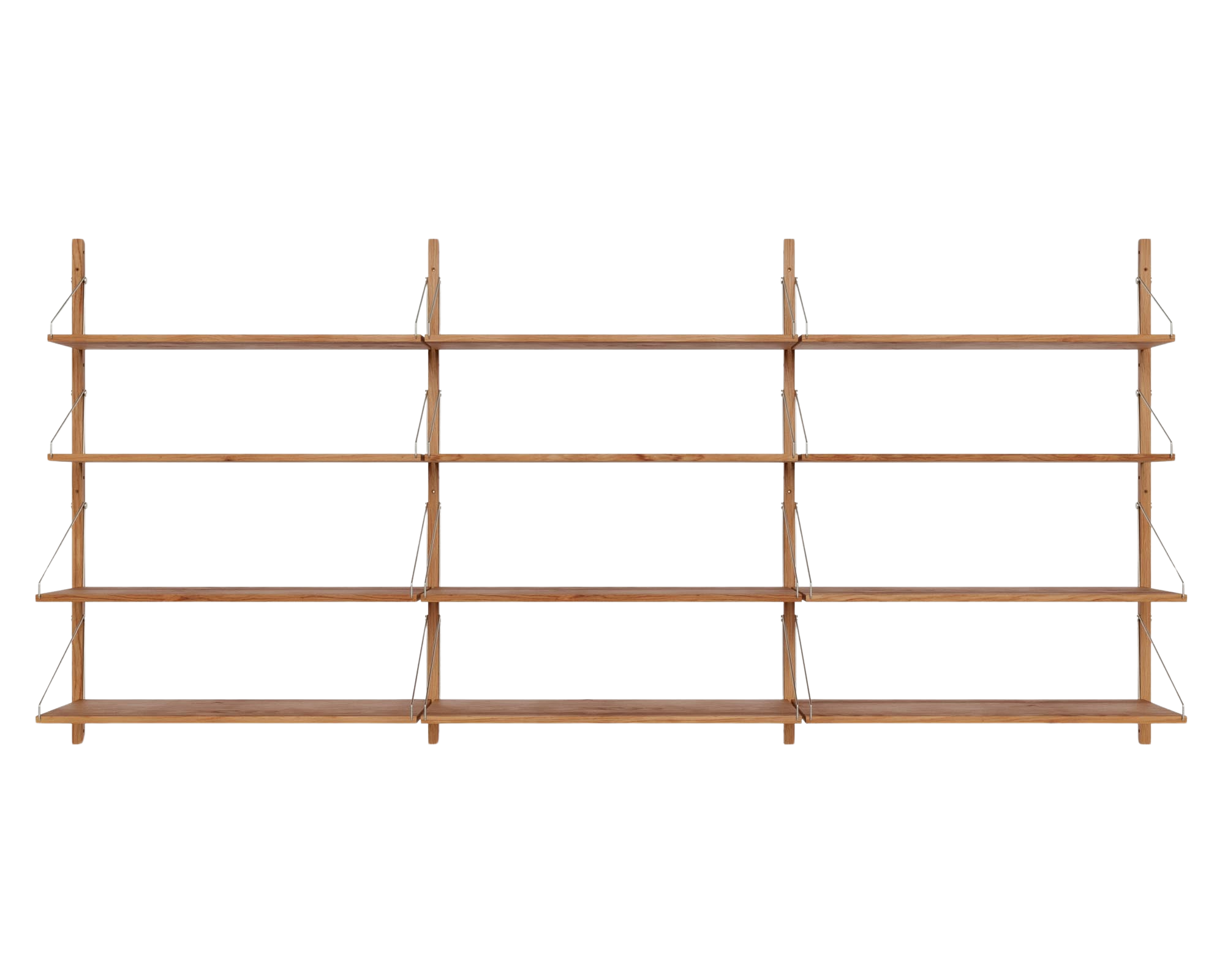 FRAMA - Shelf Library Triple Section | Natural Oak | H114.8 / W80