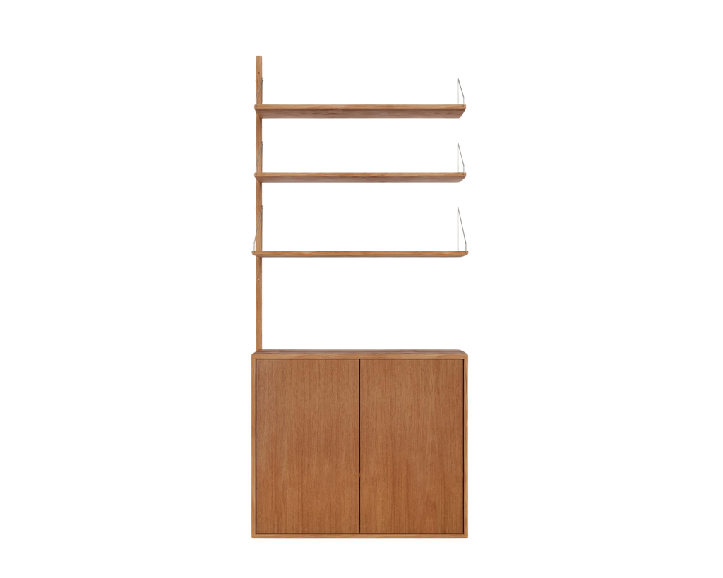 FRAMA - Shelf Library Medium Cabinet Add-on Section | Natural Oak | H185.2 / W80 FRAMA