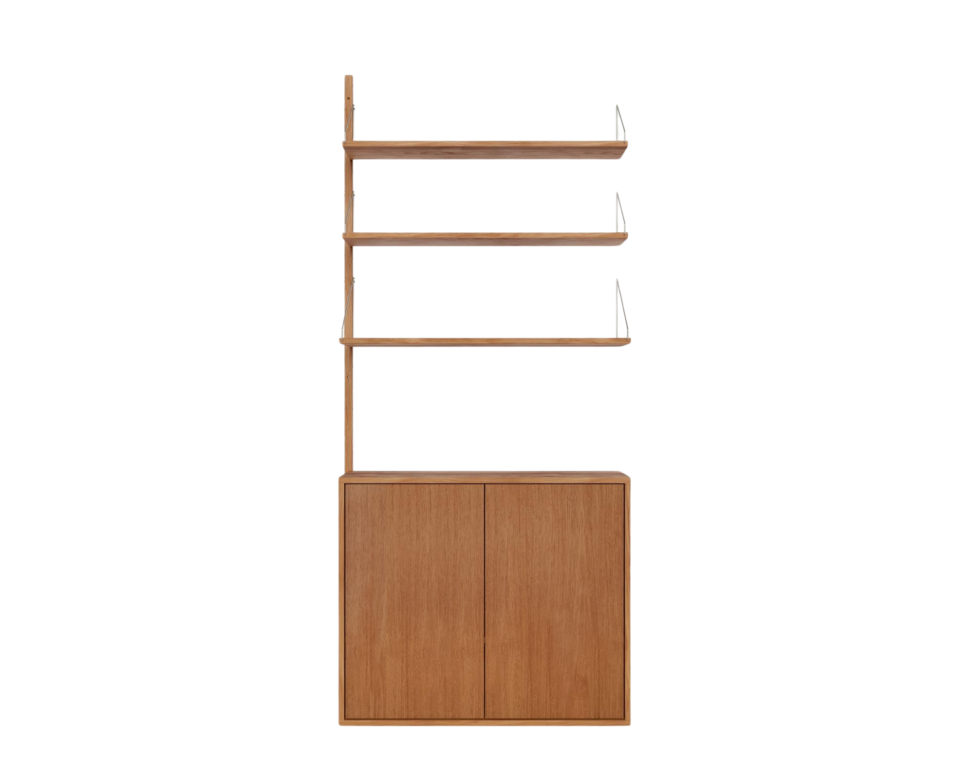 FRAMA - Shelf Library Medium Cabinet Add-on Section | Natural Oak | H185.2 / W80