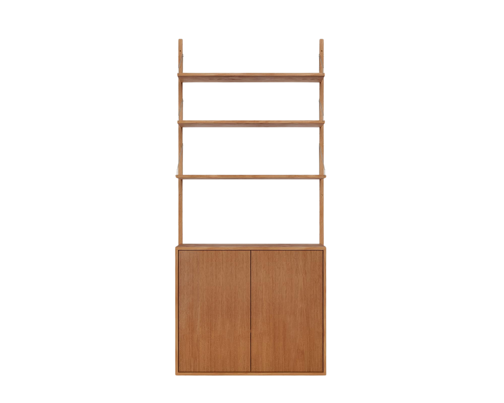 FRAMA - Shelf Library Medium Cabinet Section | Natural Oak | H185.2 / W80