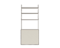 FRAMA - Shelf Library Canvas Cabinet Section | Stainless Steel / Canvas | H185.2 / W80