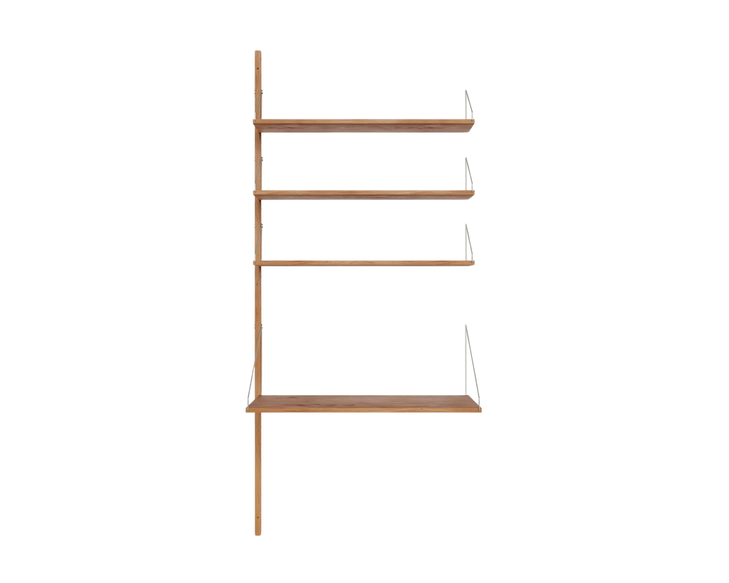 FRAMA - Shelf Library Add-on Desk Section | Natural Oak | H185.2 / W80