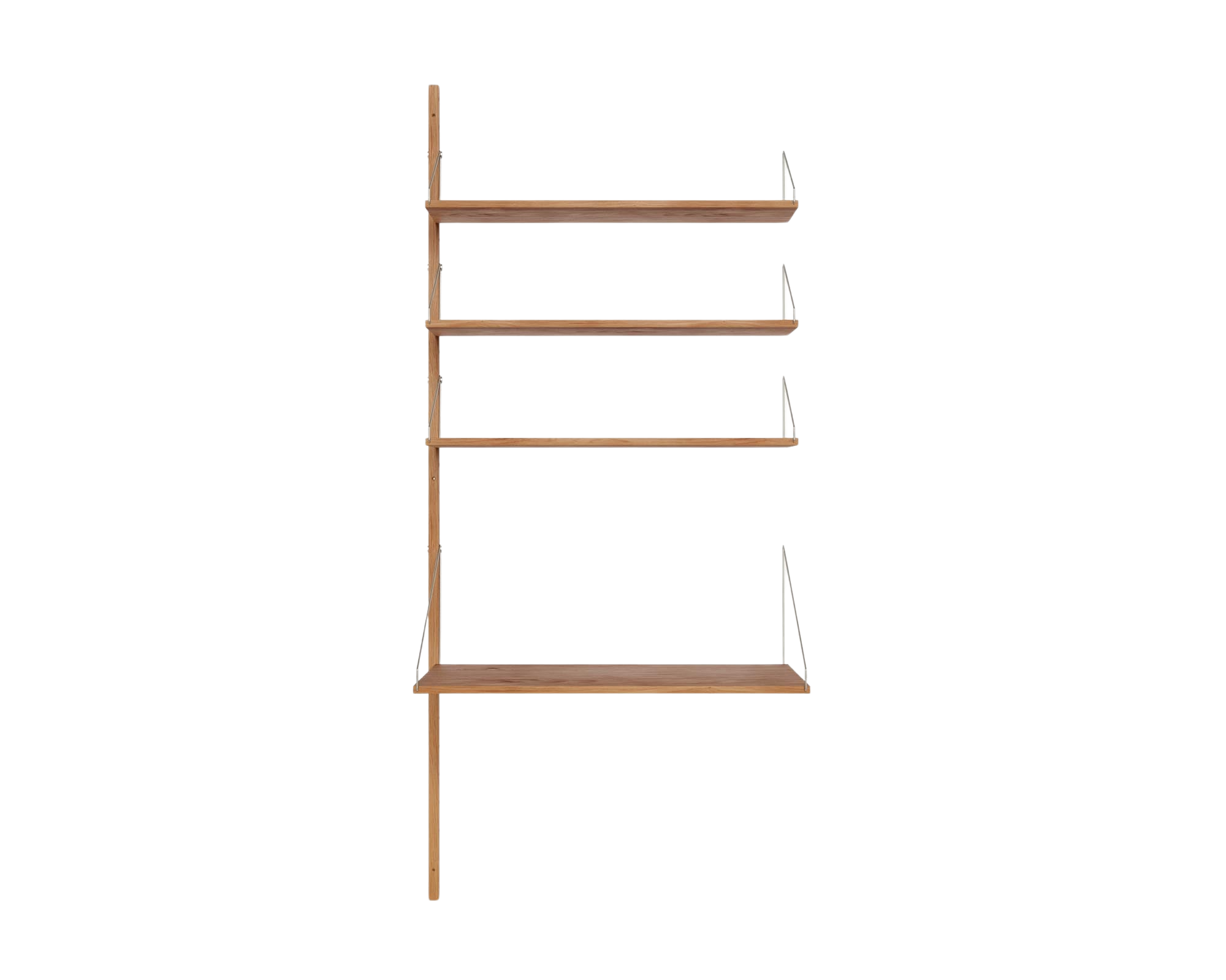 FRAMA - Shelf Library Add-on Desk Section | Natural Oak | H185.2 / W80
