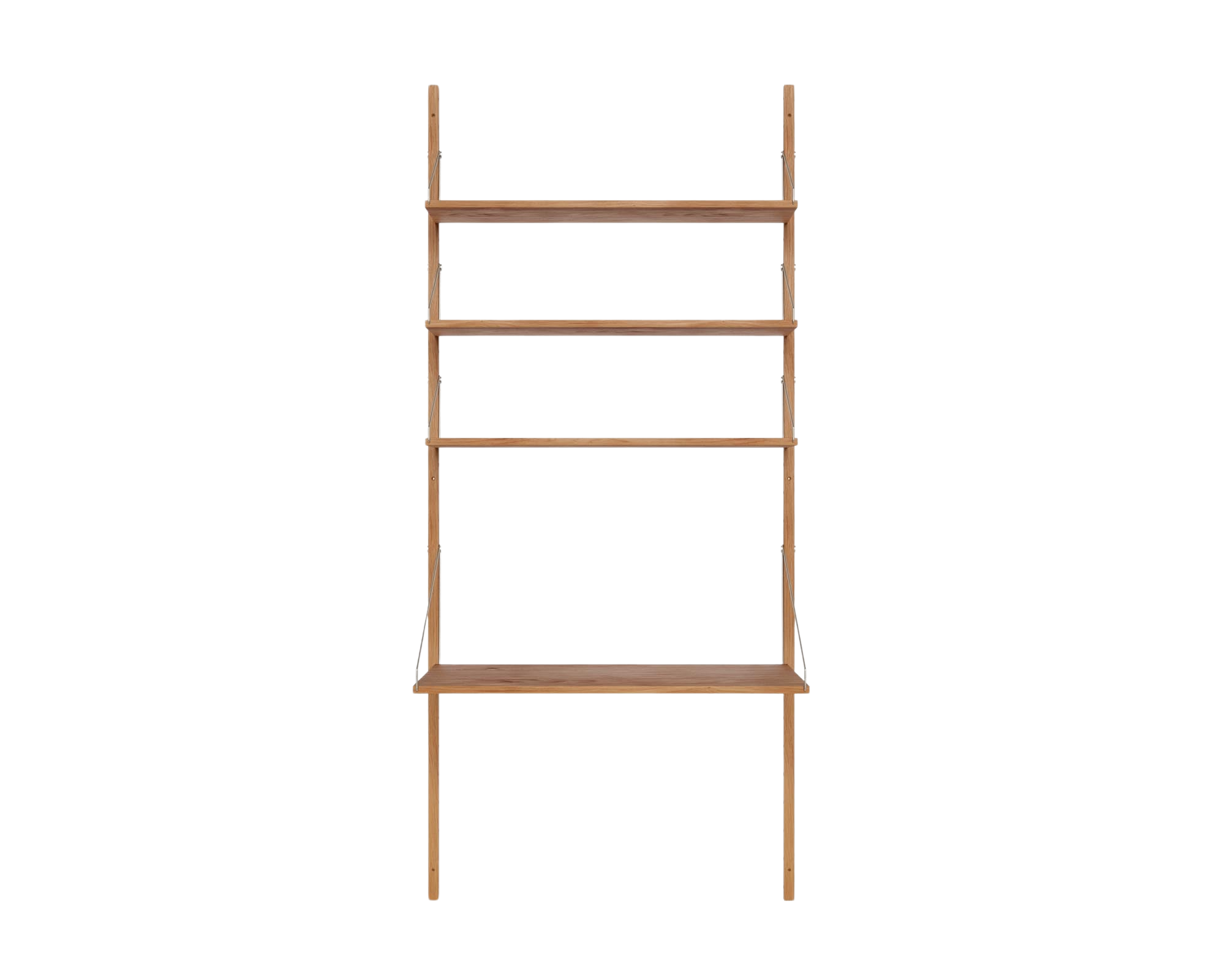 FRAMA - Shelf Library Desk Section | Natural Oak | H185.2 / W80