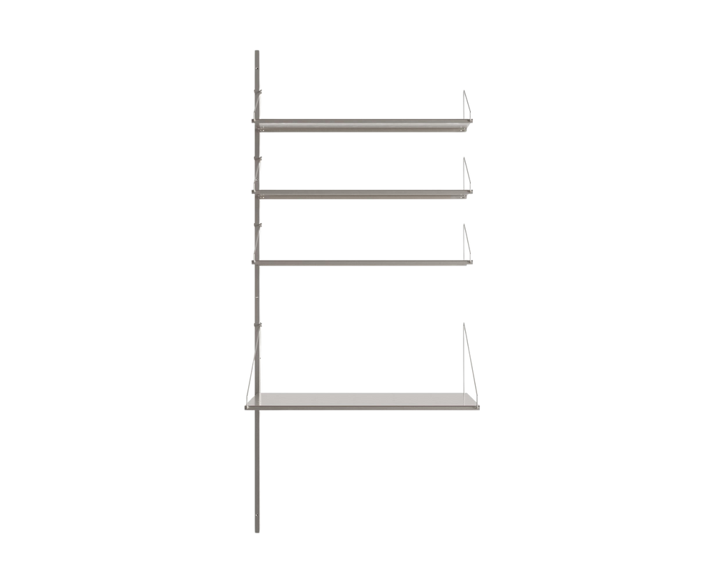 FRAMA - Shelf Library Add-on Desk Section | Stainless Steel | H185.2 / W80 FRAMA