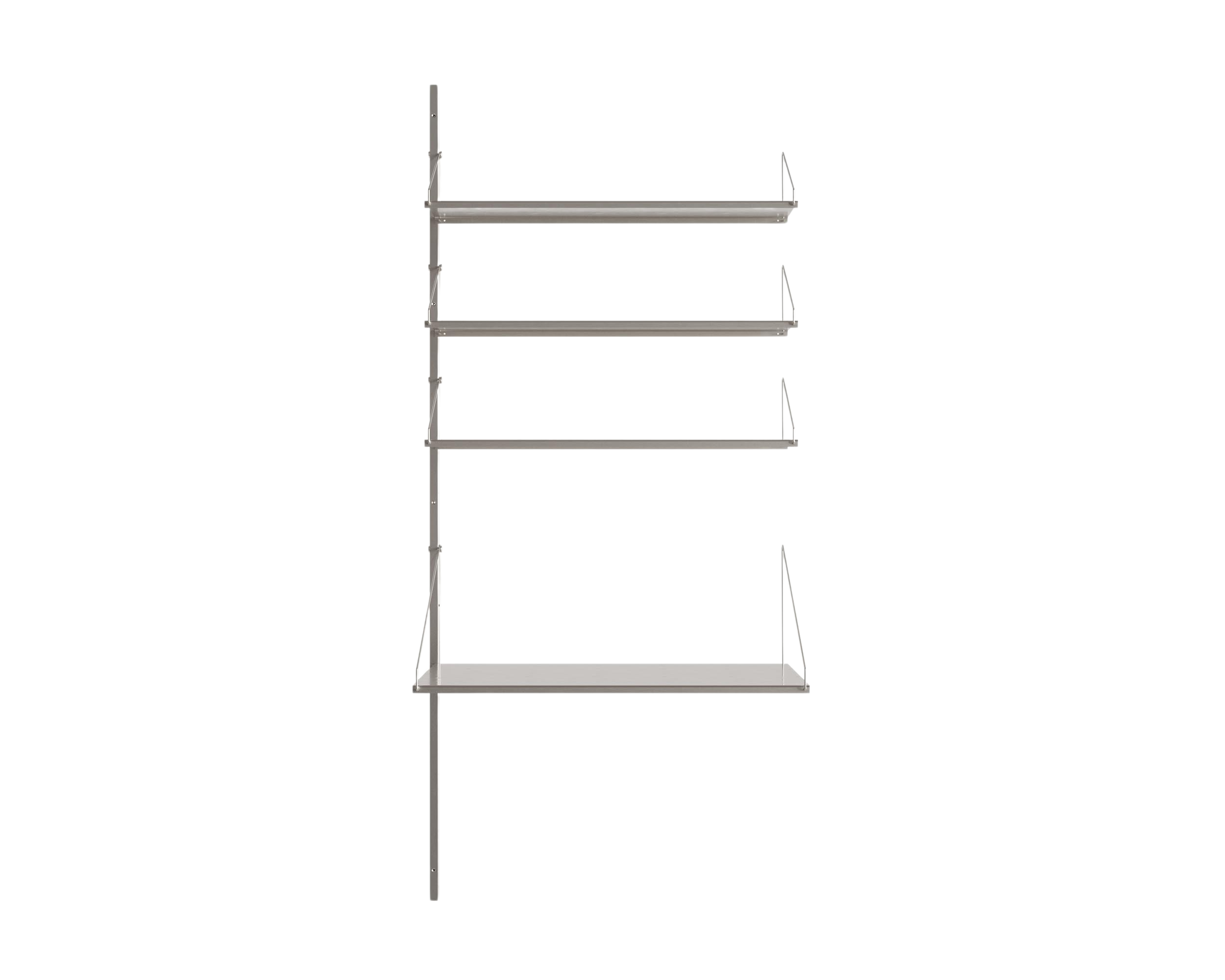 FRAMA - Shelf Library Add-on Desk Section | Stainless Steel | H185.2 / W80