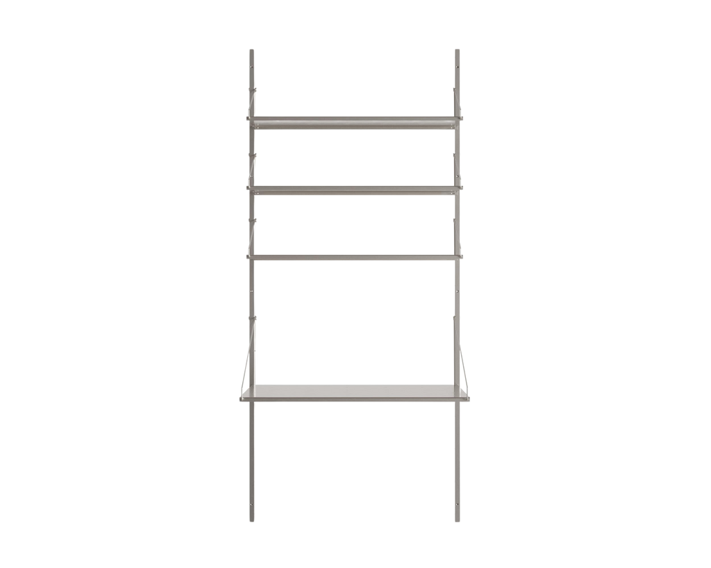 FRAMA - Shelf Library Desk Section | Stainless Steel | H185.2 / W80