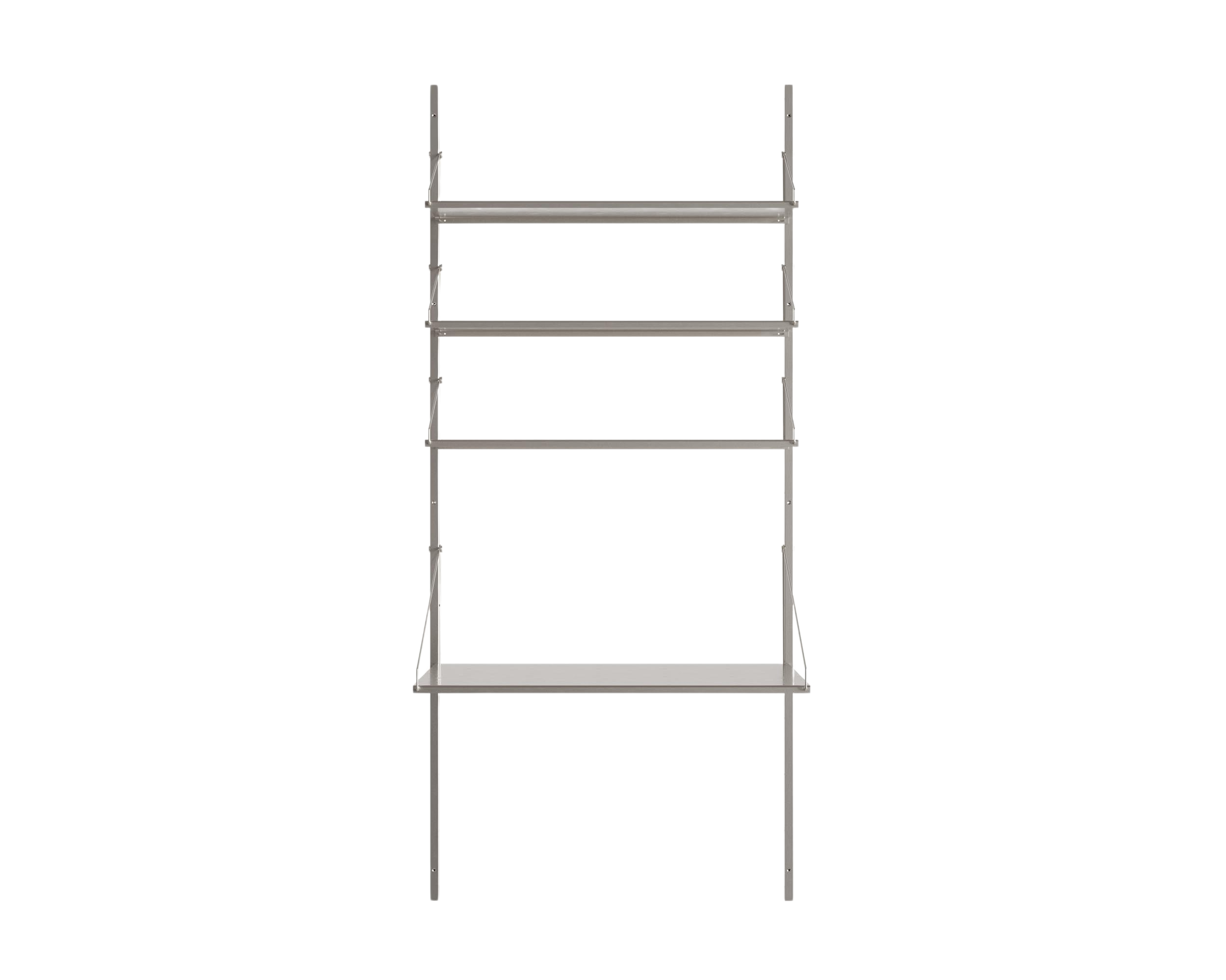 FRAMA - Shelf Library Desk Section | Stainless Steel | H185.2 / W80