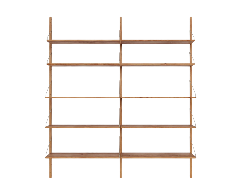 FRAMA - Shelf Library Double Section | Natural Oak | H185.2 / W80 FRAMA