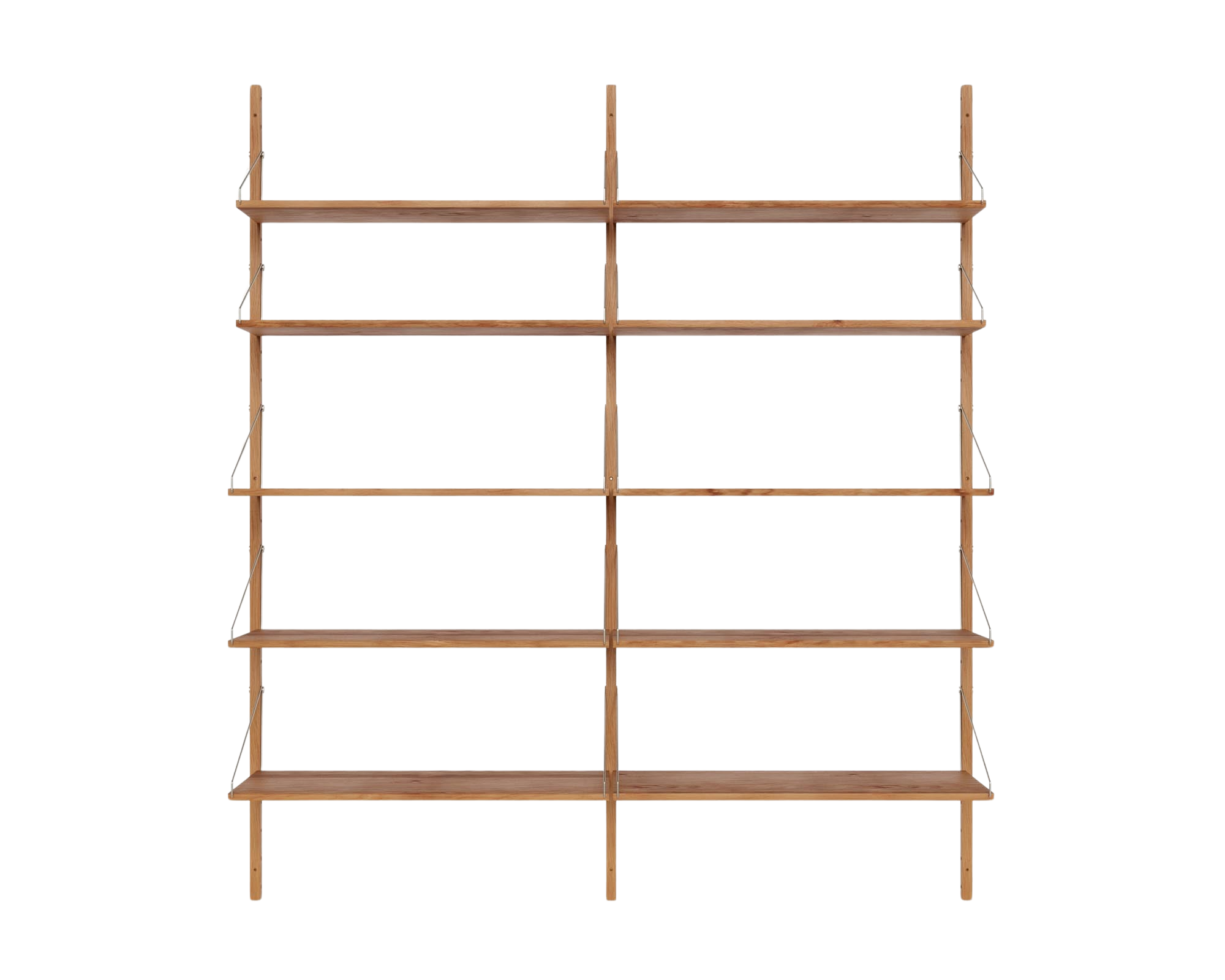 FRAMA - Shelf Library Double Section | Natural Oak | H185.2 / W80