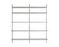 FRAMA - Shelf Library Double Section | Stainless Steel | H185.2 / W80